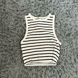 Black and white striped Zara tank top, size Medium